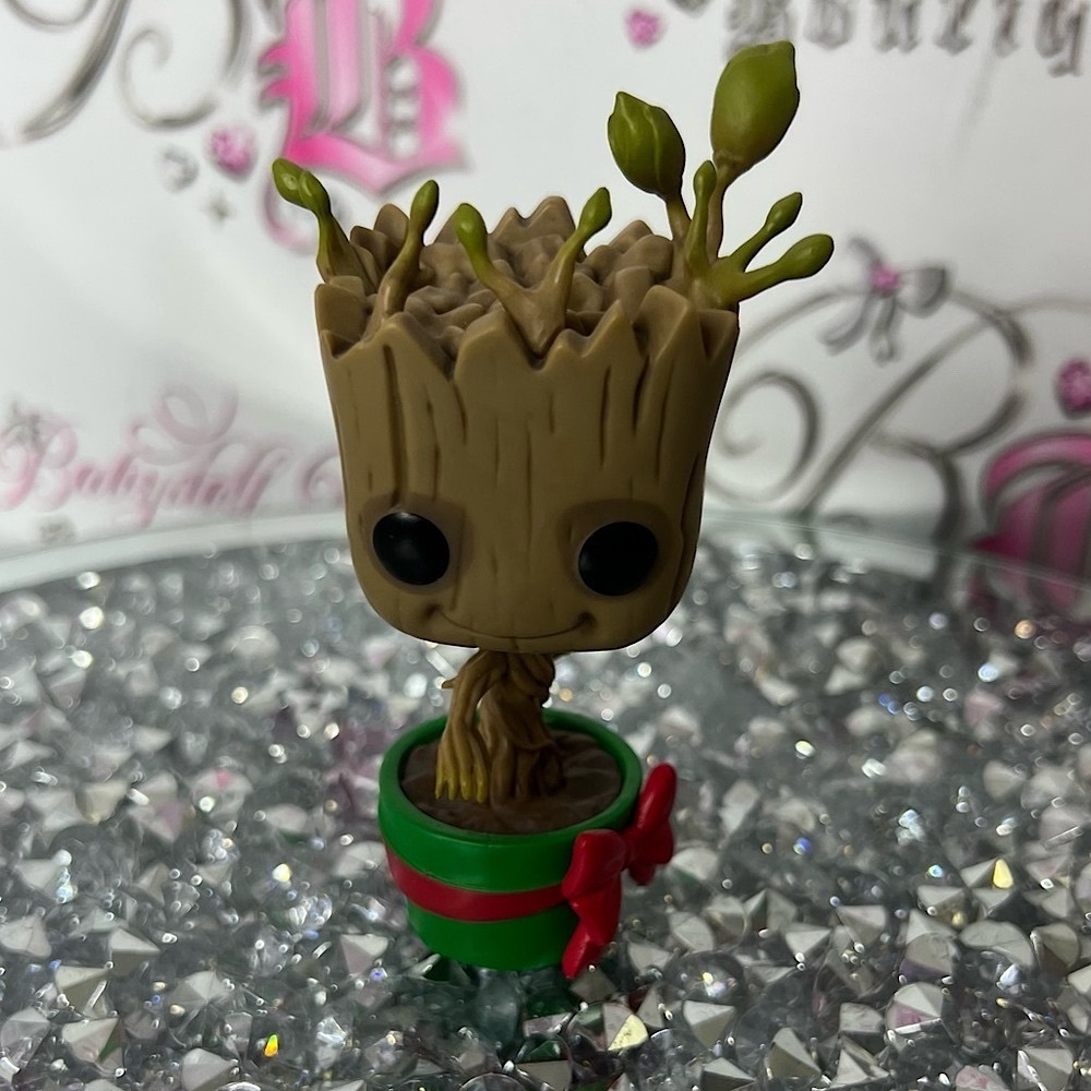 Groot funko pop figure gift Cute Tree Figurine with Red and Green Pot